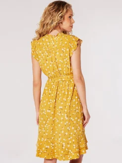 Apricot Damen Minikleid in gelb - Länge: kurz
