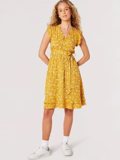 Apricot Damen Minikleid in gelb - Länge: kurz