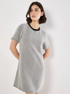 Apricot Damen Minikleid in grau schwarz - Länge: kurz