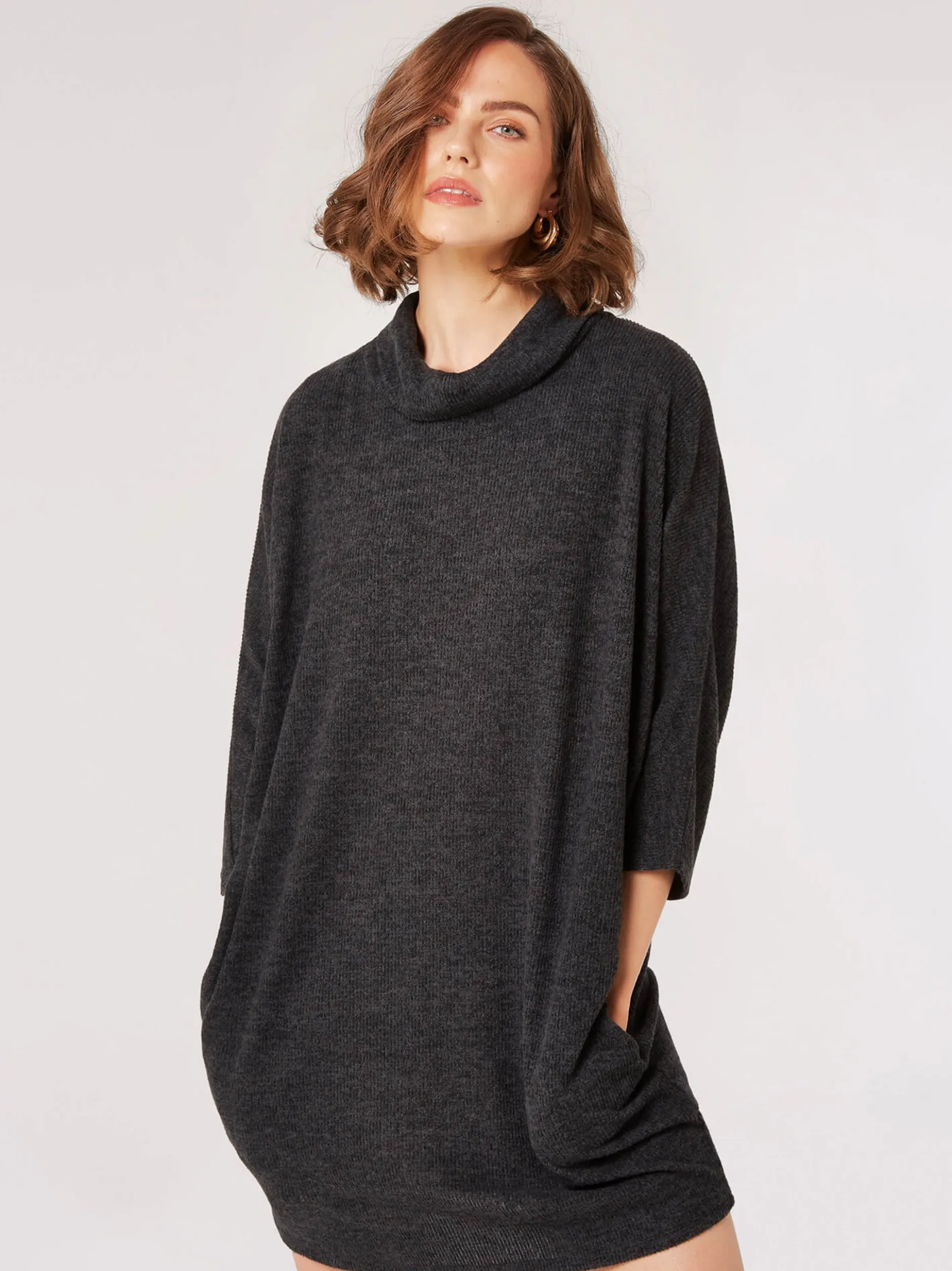Apricot Damen Minikleid in grau - Länge: kurz