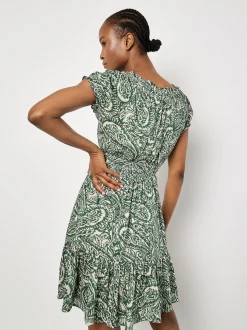 Apricot Damen Minikleid in grün - Ausschnitt: Rundhals
