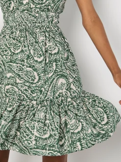 Apricot Damen Minikleid in grün - Ausschnitt: Rundhals