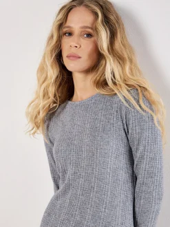 Apricot Damen Minikleid in grau - Ausschnitt: Rundhals