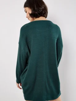 Apricot Damen Minikleid in grün - Ausschnitt: Rundhals