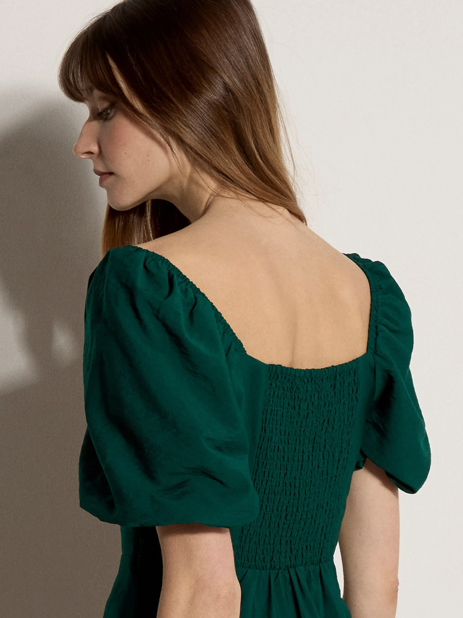 Apricot Damen Minikleid in grün - Ausschnitt: Karree