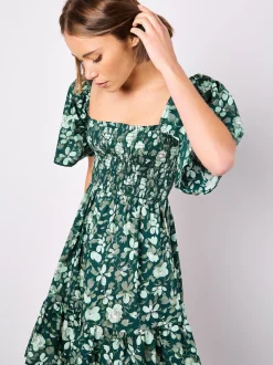 Apricot Damen Minikleid in grün - Ausschnitt: Karree