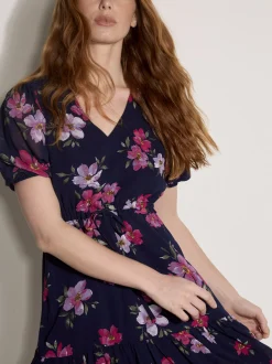 Apricot Damen Minikleid in marine - Ausschnitt: Carmen