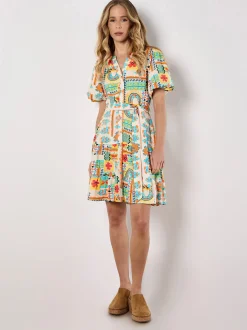 Apricot Damen Minikleid in mehrfarbig - Länge: knielang