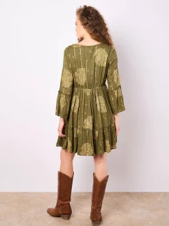 Apricot Damen Minikleid in oliv - Länge: kurz