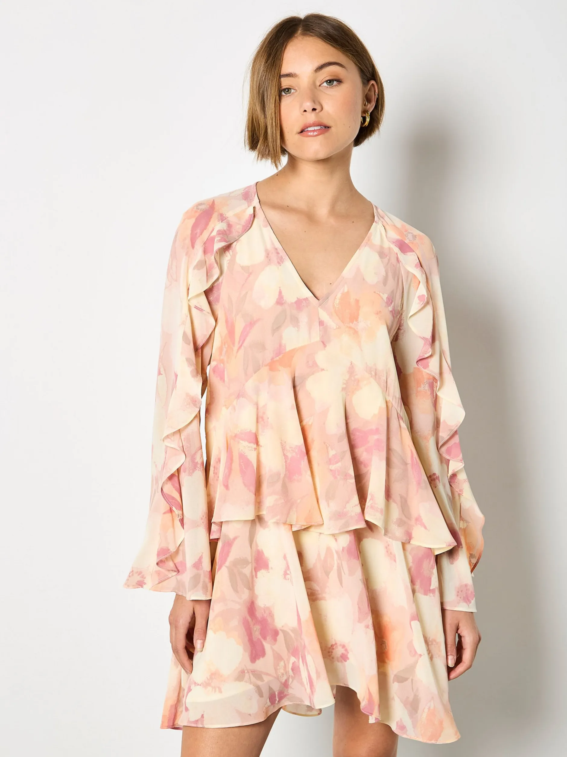 Apricot Damen Minikleid in rosa pink - Länge: knielang