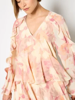 Apricot Damen Minikleid in rosa pink - Länge: knielang