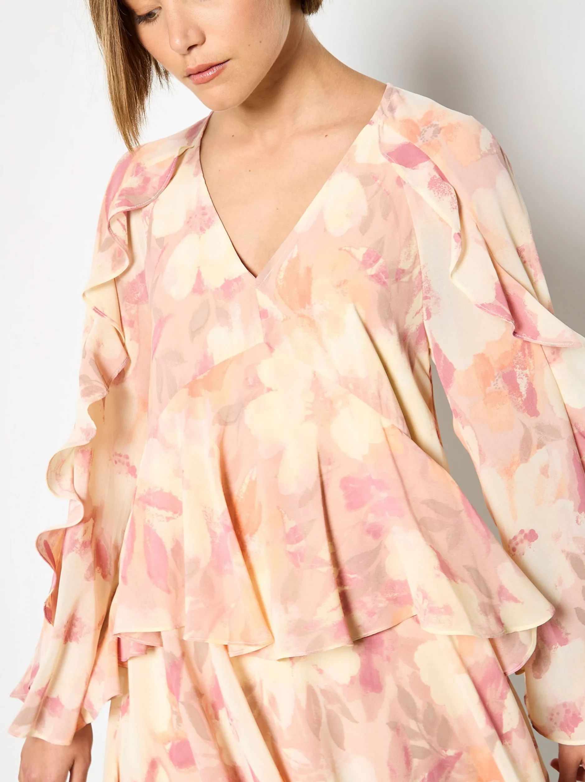 Apricot Damen Minikleid in rosa pink - Länge: knielang