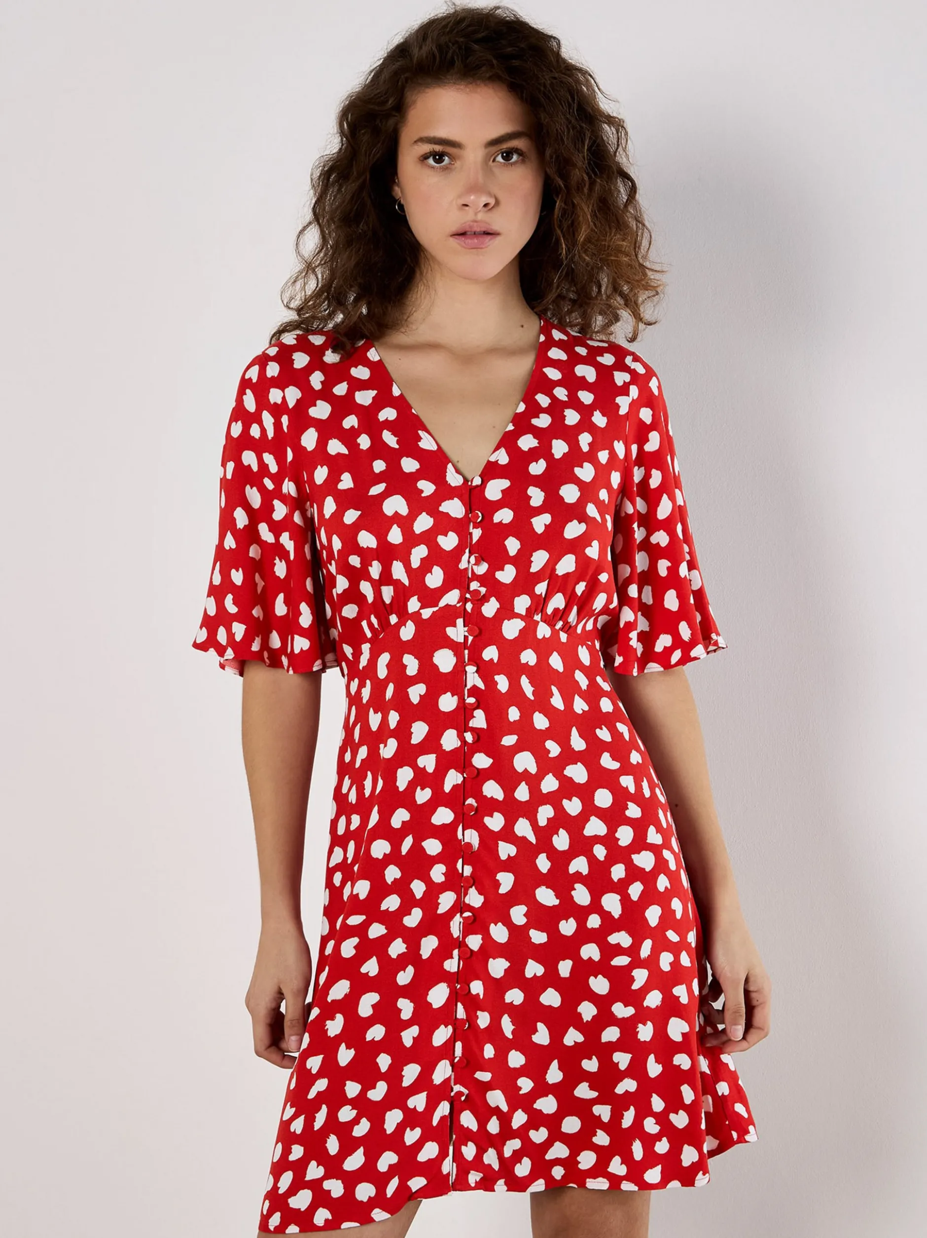 Apricot Damen Minikleid in rot - Länge: kurz