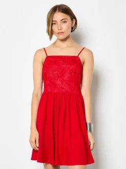 Apricot Damen Minikleid in rot - Länge: knielang
