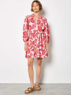 Apricot Damen Minikleid in rosa pink - Länge: knielang