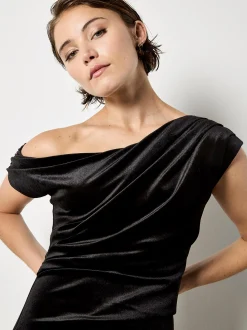 Apricot Damen Minikleid in schwarz - Ausschnitt: Carmen