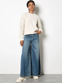 Apricot Damen Pullover in beige - Ausschnitt: Rundhals