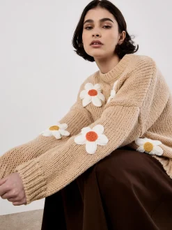 Apricot Damen Pullover in beige - Ausschnitt: Rundhals
