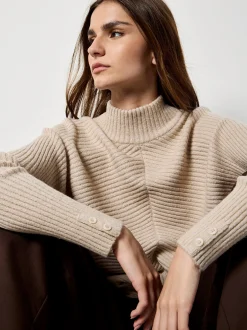 Apricot Damen Pullover in beige - Ausschnitt: Rundhals
