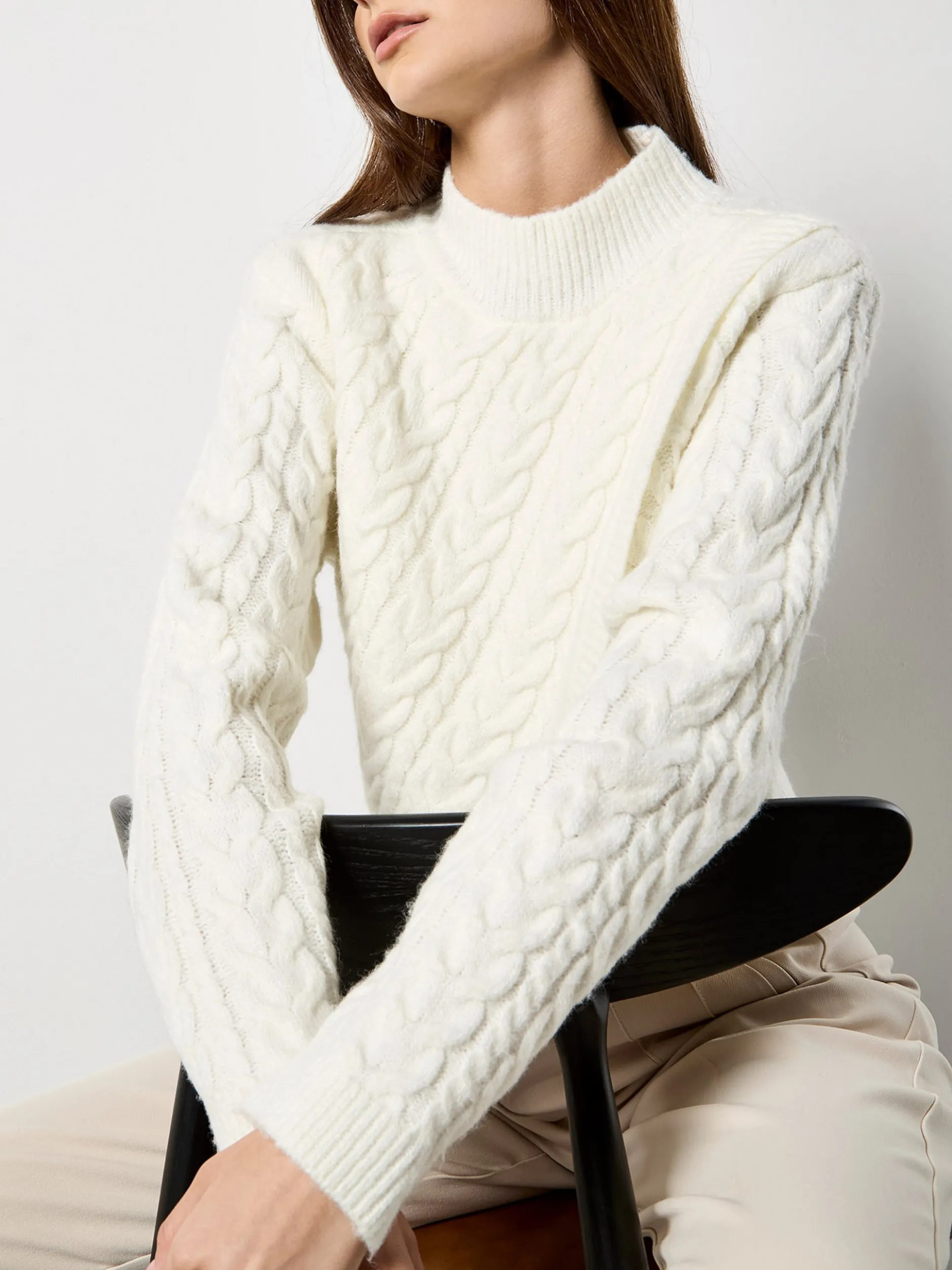 Apricot Damen Pullover in beige - Ärmel: langarm