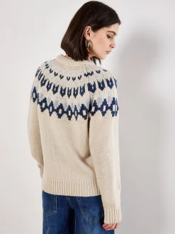 Apricot Damen Pullover in beige - Ausschnitt: Rundhals