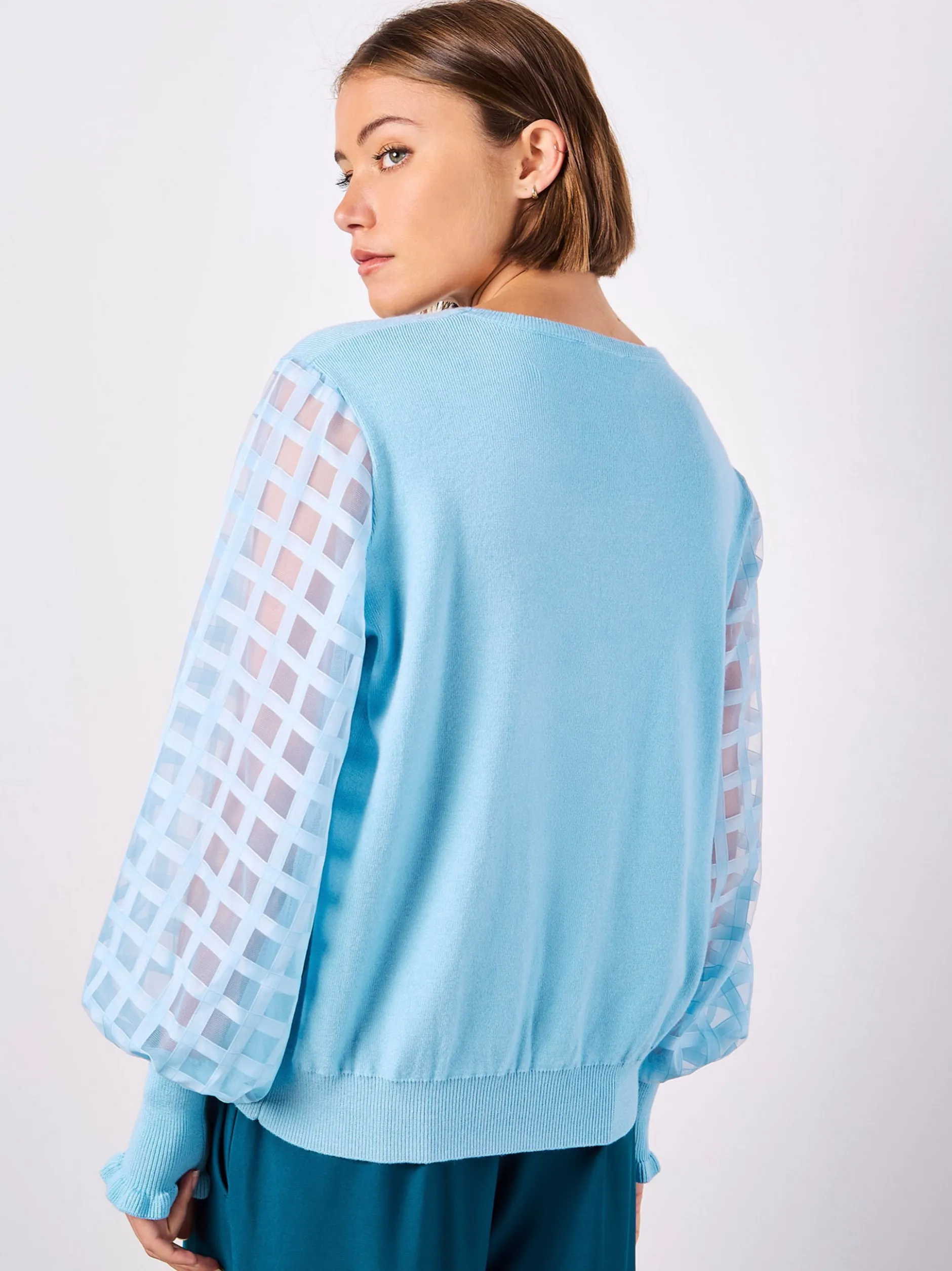 Apricot Damen Pullover in blau hellblau - Ärmel: langarm