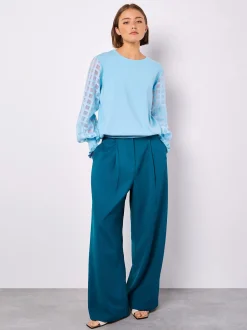 Apricot Damen Pullover in blau hellblau - Ärmel: langarm