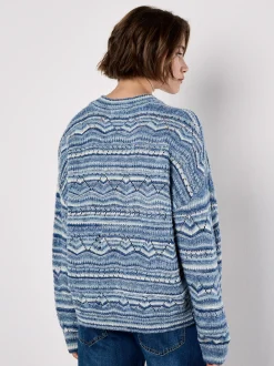 Apricot Damen Pullover in blau - Ausschnitt: Rundhals