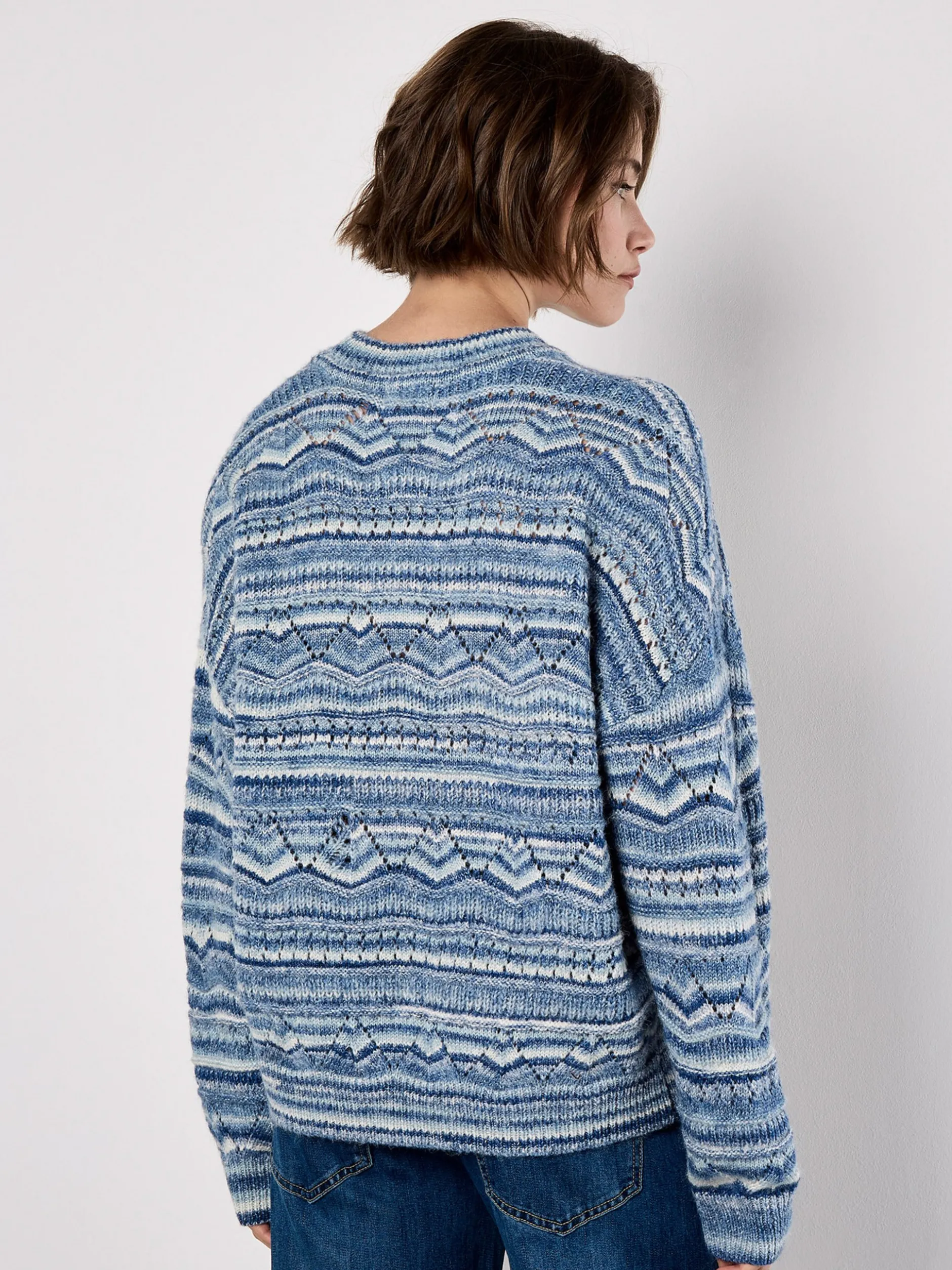 Apricot Damen Pullover in blau - Ausschnitt: Rundhals