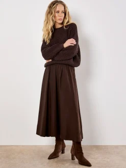 Apricot Damen Pullover in braun - Ausschnitt: Rundhals