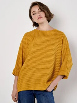 Apricot Damen Pullover in gelb - Ausschnitt: Rundhals