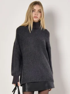Apricot Damen Pullover in grau - Ärmel: langarm