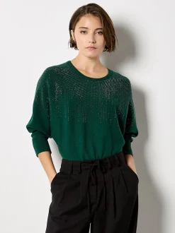 Apricot Damen Pullover in grün - Ausschnitt: Rundhals