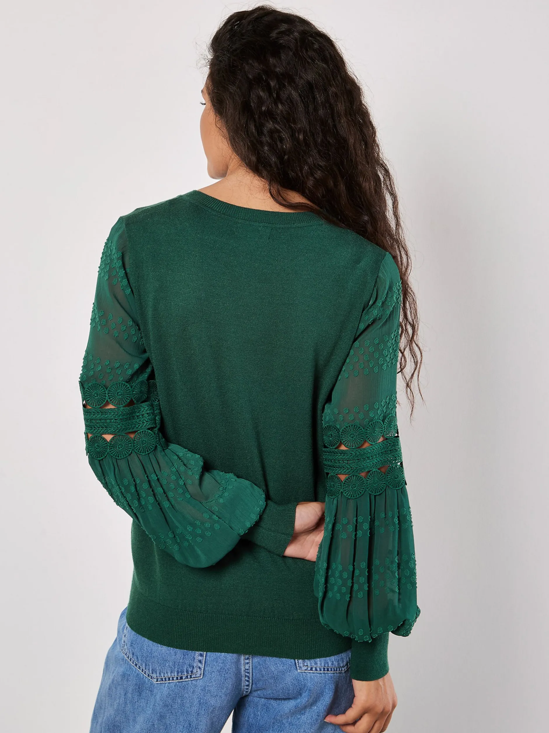 Apricot Damen Pullover in grün - Ausschnitt: Rundhals