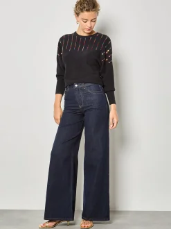 Apricot Damen Pullover in mehrfarbig - Ärmel: langarm