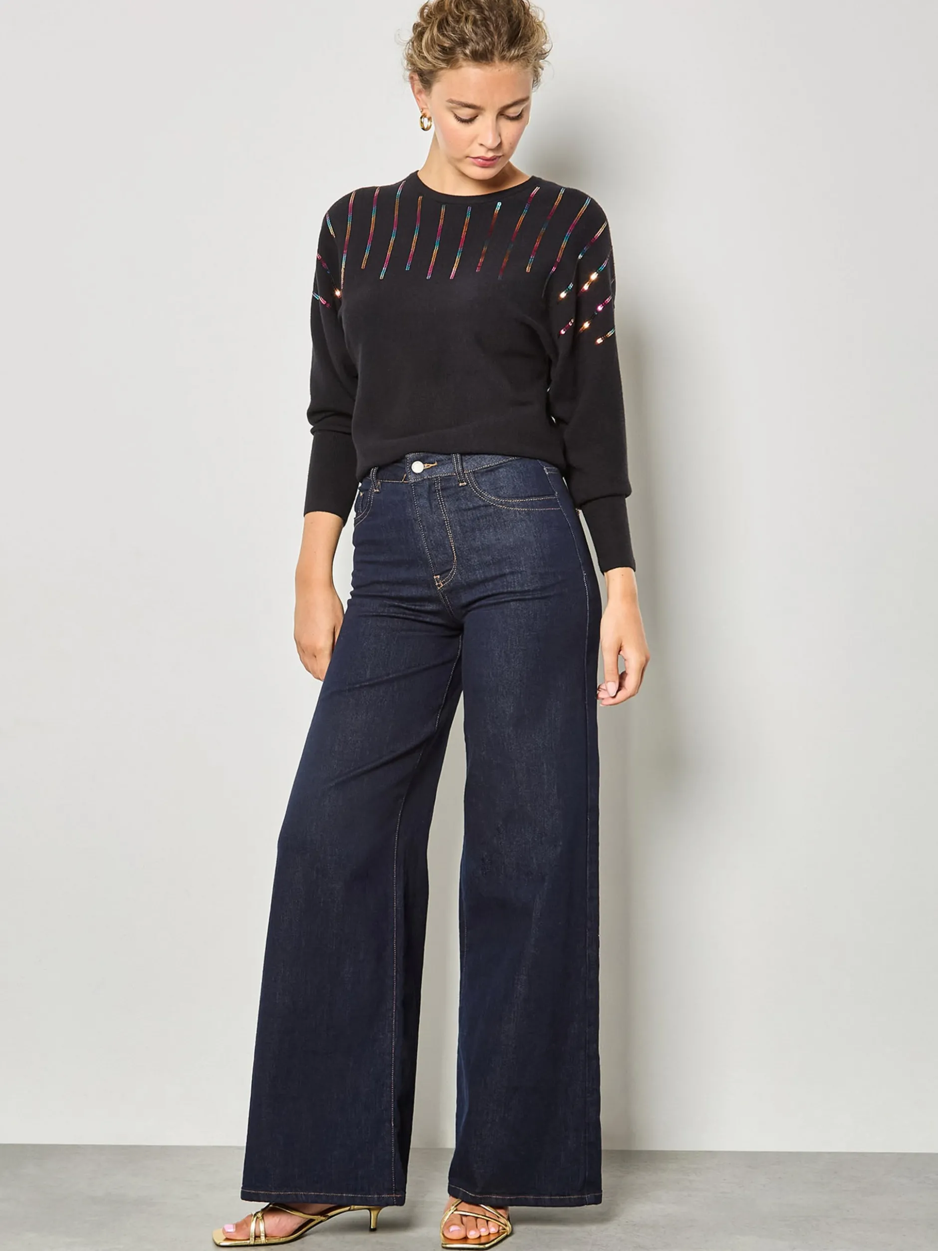 Apricot Damen Pullover in mehrfarbig - Ärmel: langarm