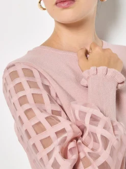 Apricot Damen Pullover in pink - Ausschnitt: Rundhals