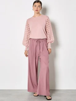 Apricot Damen Pullover in pink - Ausschnitt: Rundhals