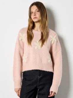 Apricot Damen Pullover in pink - Ausschnitt: Rundhals