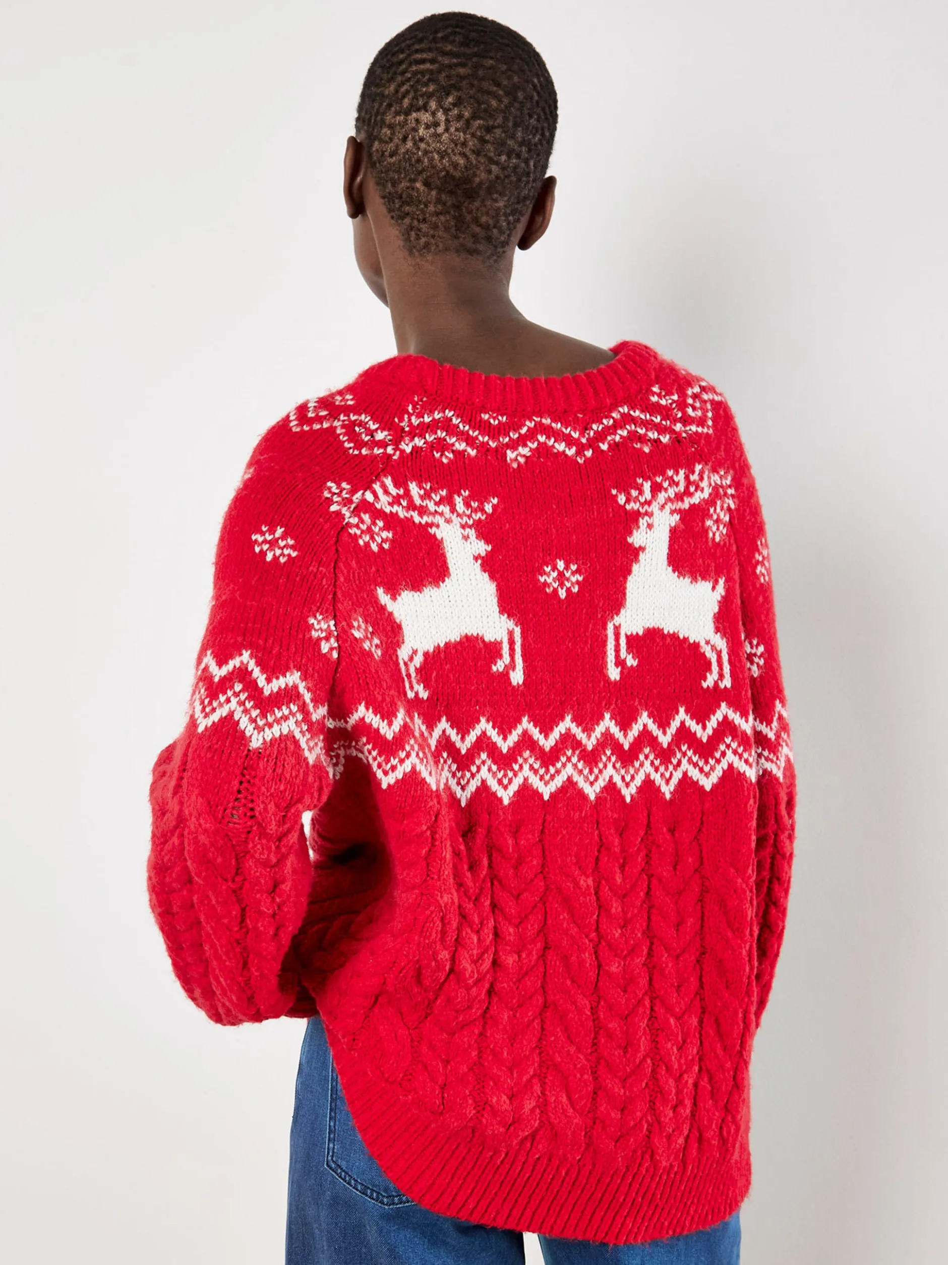 Apricot Damen Pullover in rot - Ausschnitt: Rundhals