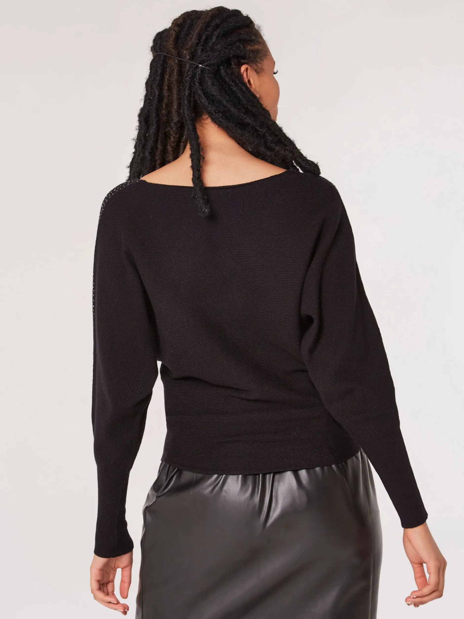 Apricot Damen Pullover in schwarz - Ärmel: langarm