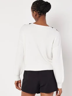 Apricot Damen Pullover in weiß - Ärmel: langarm
