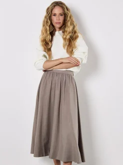 Apricot Damen Rock in grau - Länge: lang