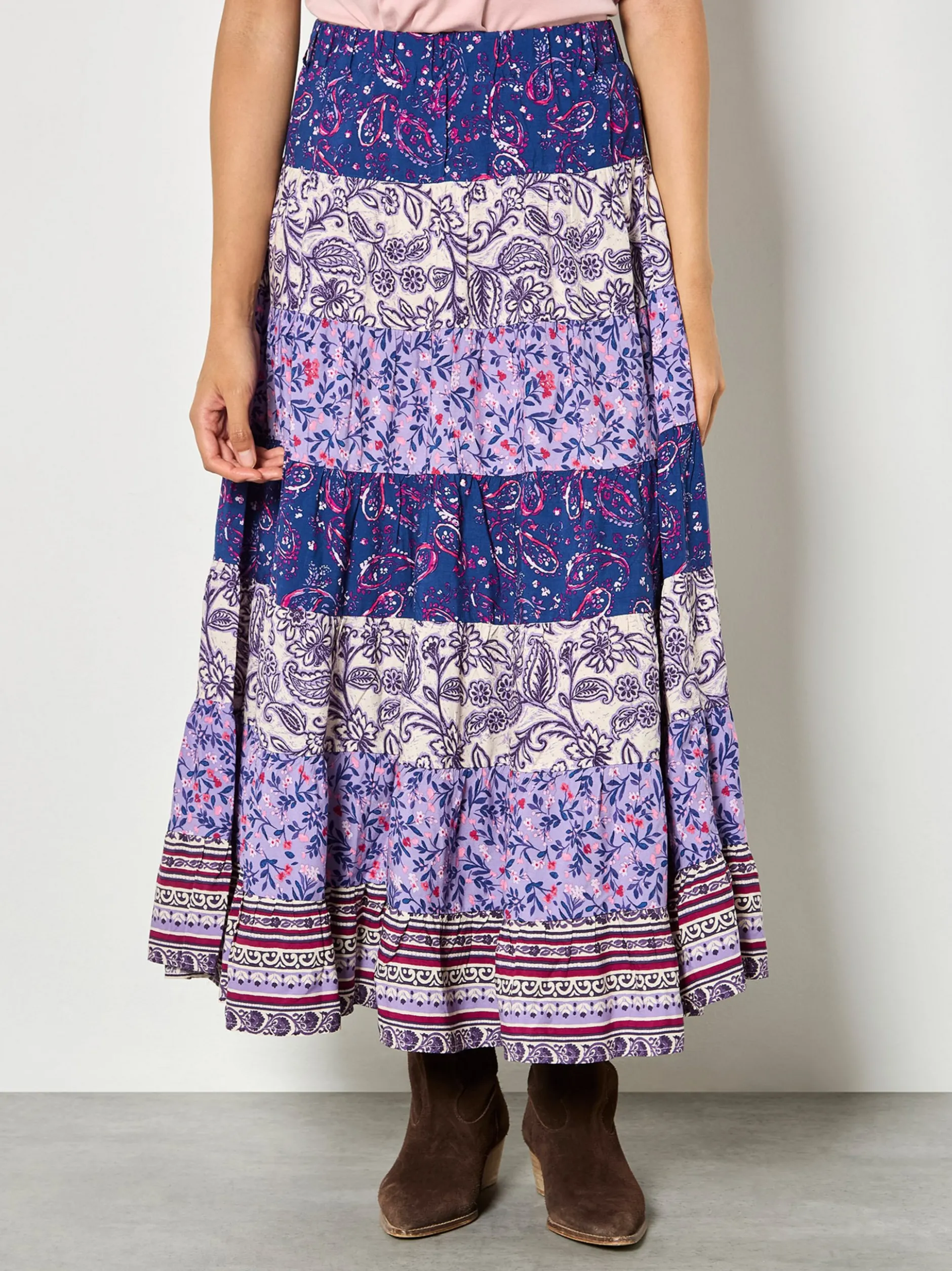 Apricot Damen Rock in lila purple - Länge: lang