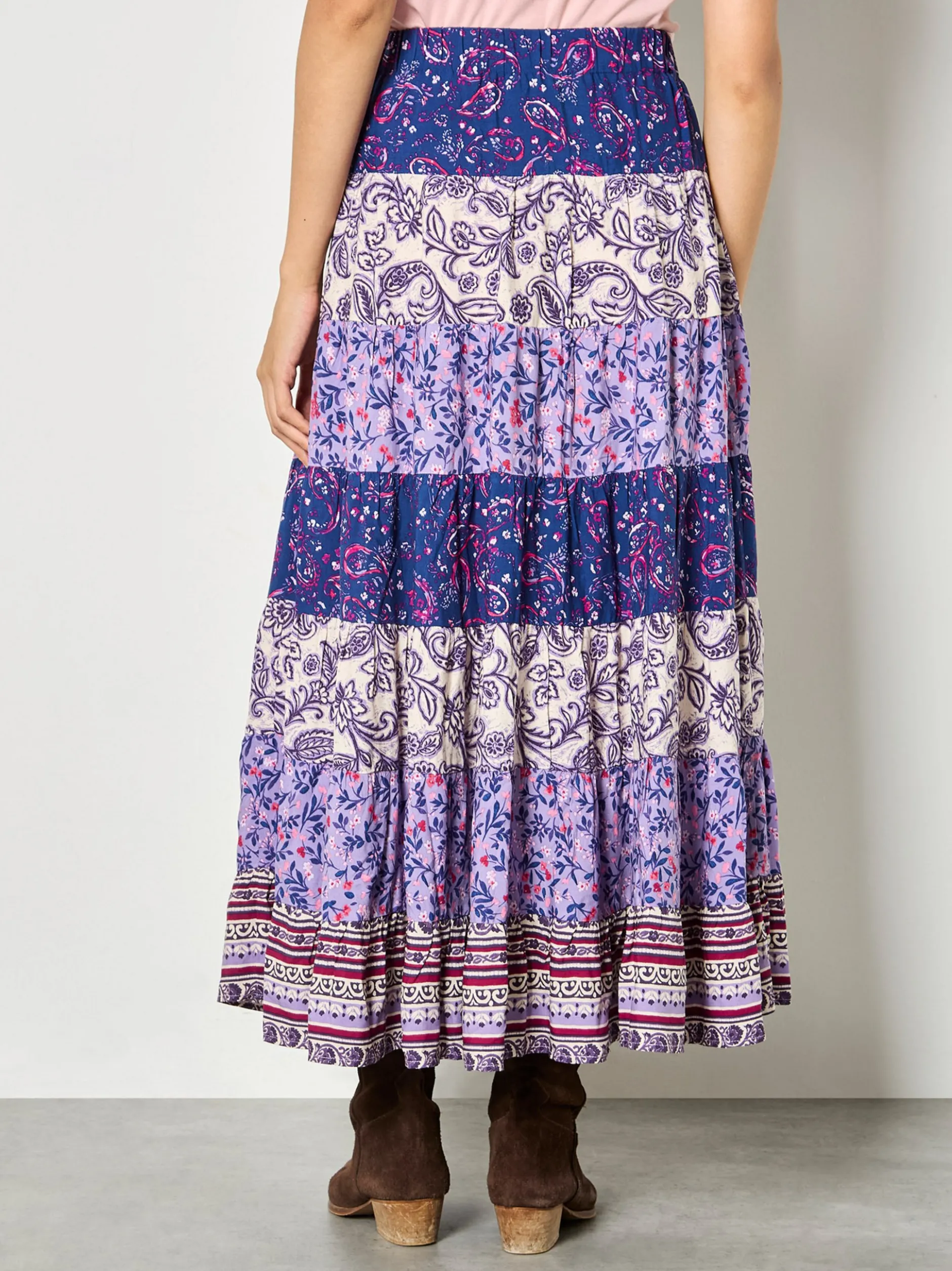 Apricot Damen Rock in lila purple - Länge: lang