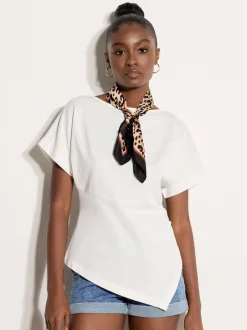 Apricot Damen Shirt in weiß - Ausschnitt: U-Boot