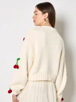 Apricot Damen Strickjacke in beige - Ärmel: langarm