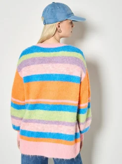 Apricot Damen Strickjacke in mehrfarbig pink