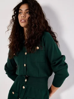 Apricot Damen Strickjacke in grün - Ärmel: langarm