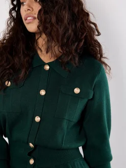 Apricot Damen Strickjacke in grün - Ärmel: langarm